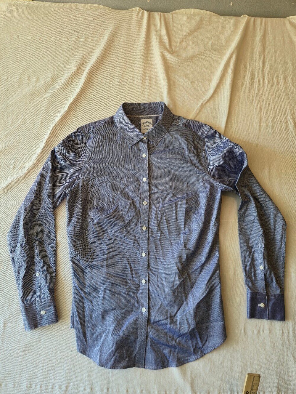 Brooks Brothers Fitted Womens Dress Shirt Size 8 All Supima Cotton Blue